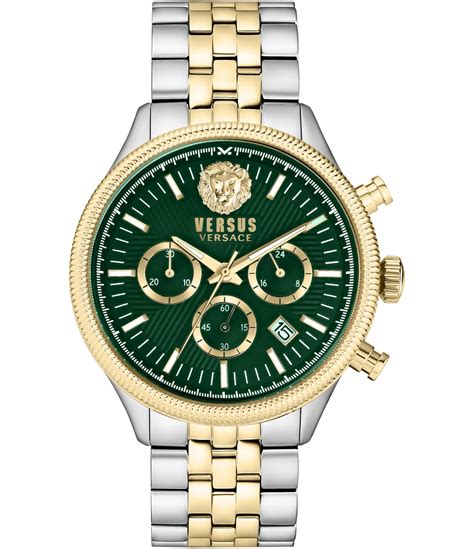 versace logo stainless steel chronograph|versace watch price.